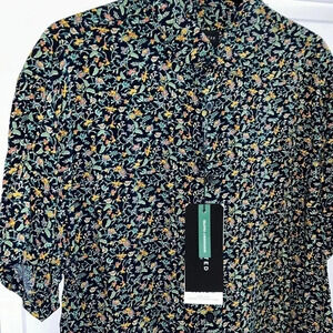 Selected Homme NWT men shirt sustainable short sleeve floral lightweight Reg 80